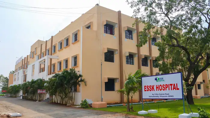The ESSK Hospital building with its signboard